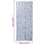 ezüst zsenília rovarfüggöny 100 x 230 cm