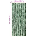 zöld és fehér zsenília rovarfüggöny 100 x 230 cm