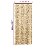 bézs és barna zsenília rovarfüggöny 56 x 200 cm