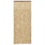 bézs és barna zsenília rovarfüggöny 100 x 200 cm