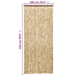 bézs és barna zsenília rovarfüggöny 100 x 230 cm