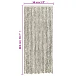 világosszürke és sötétszürke zsenília rovarfüggöny 56 x 200 cm