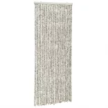 világosszürke és sötétszürke zsenília rovarfüggöny 100 x 200 cm