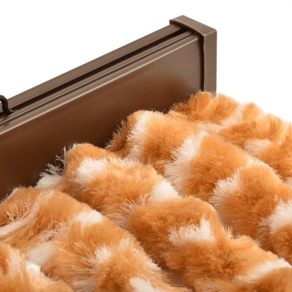 okkersárga és fehér zsenília rovarfüggöny 56 x 200 cm