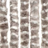 tópszínű és fehér zsenília rovarfüggöny 56 x 200 cm