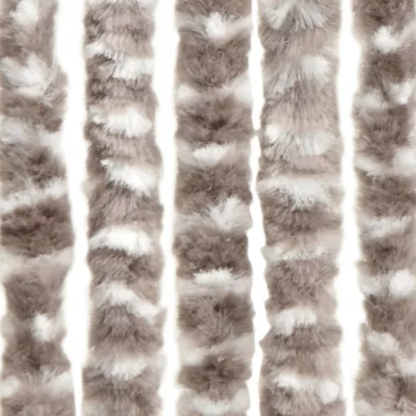 tópszínű és fehér zsenília rovarfüggöny 100 x 200 cm