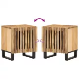 tömör nyers mangófa éjjeliszekrény 40 x 34 x 46 cm