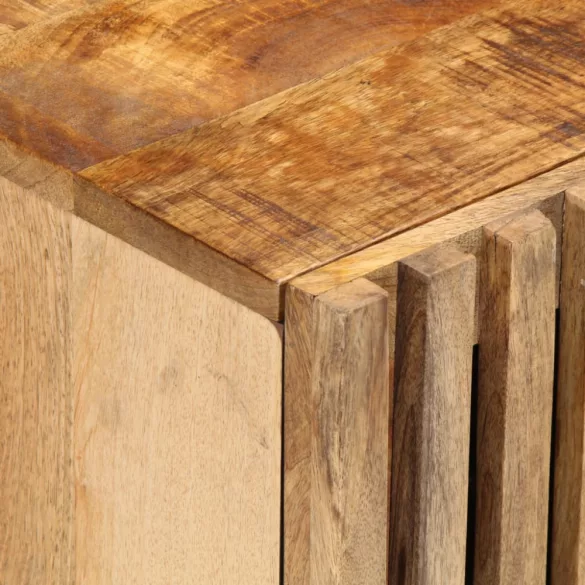 tömör nyers mangófa éjjeliszekrény 40 x 34 x 46 cm