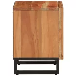 2 db tömör akácfa éjjeliszekrény 40 x 34 x 46 cm