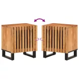 2 db tömör akácfa éjjeliszekrény 40 x 34 x 46 cm