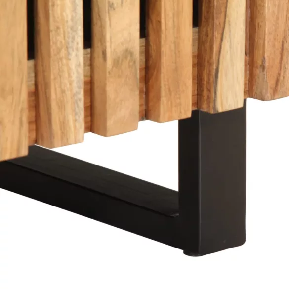 2 db tömör akácfa éjjeliszekrény 40 x 34 x 46 cm