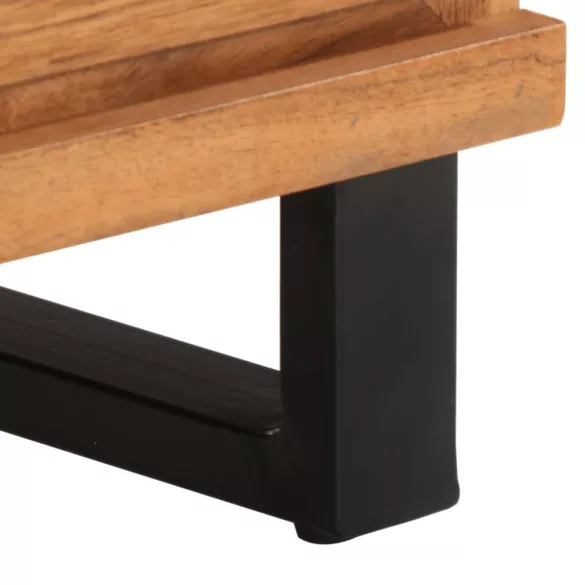 2 db tömör akácfa éjjeliszekrény 40 x 34 x 46 cm