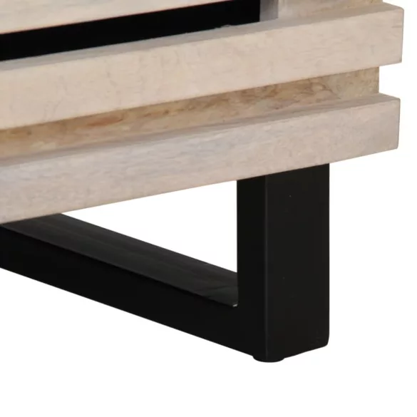 fehérített tömör mangófa éjjeliszekrény 40 x 34 x 46 cm