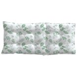 4 db levélmintás oxford szövet magas háttámlájú székpárna