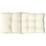 2 db krémszínű oxford szövet alacsony háttámlájú székpárna