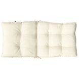 4 db krémszínű oxford szövet alacsony háttámlájú székpárna