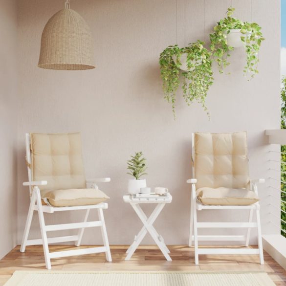 2 db bézs oxford szövet alacsony háttámlájú székpárna