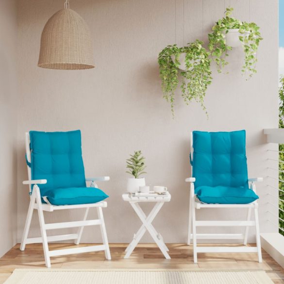 2 db világoskék oxford szövet alacsony háttámlájú székpárna