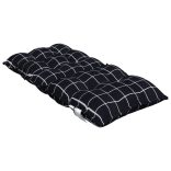 2 db fekete kockás oxford szövet alacsony háttámlájú székpárna