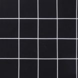 6 db fekete kockás oxford szövet alacsony háttámlájú székpárna