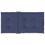 2 db tengerészkék szövet alacsony háttámlájú székpárna