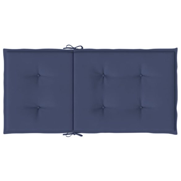 2 db tengerészkék szövet alacsony háttámlájú székpárna