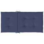 4 db tengerészkék szövet alacsony háttámlájú székpárna