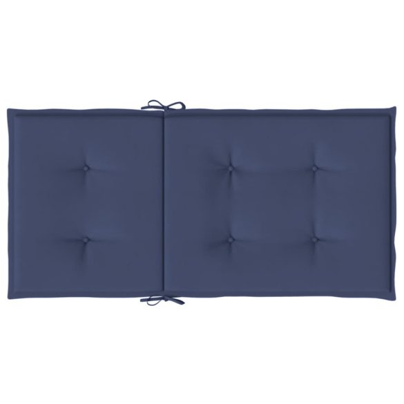 4 db tengerészkék szövet alacsony háttámlájú székpárna