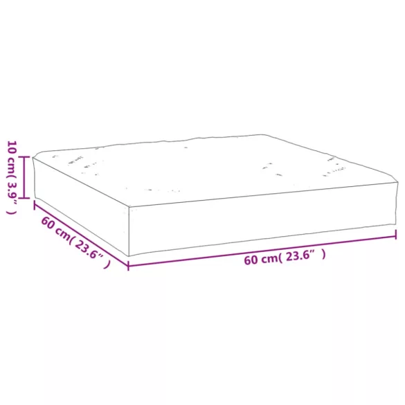 levélmintás oxford szövet raklappárna 60x60x9,5 cm