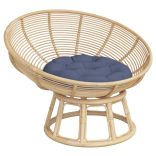 tengerészkék oxford-szövet kerek párna Ø 60 x 11 cm