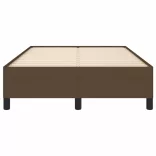 ágykeret matrac nélkül sötétbarna 120x190 cm szövet