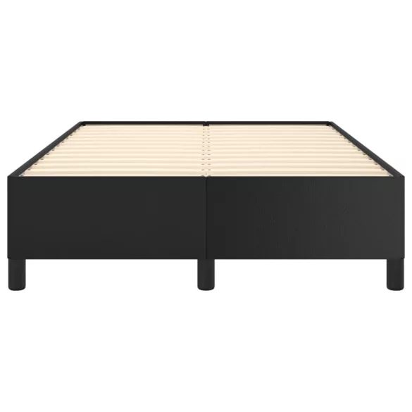 ágykeret matrac nélkül fekete 120x190 cm műbőr