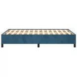 ágykeret matrac nélkül sötétkék 120x190 cm bársony