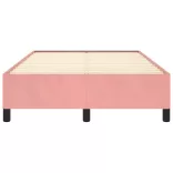ágykeret matrac nélkül rózsaszín 120x190 cm bársony