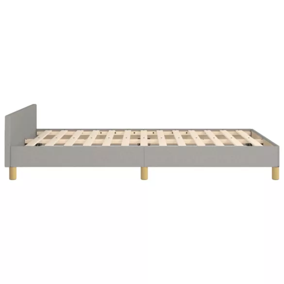 világosszürke szövet ágykeret matrac nélkül 120x190 cm