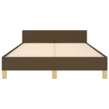 ágykeret matrac nélkül sötétbarna 120x190 cm szövet