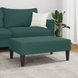 sötétzöld bársony lábzsámoly 77x55x31 cm