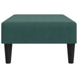 sötétzöld bársony lábzsámoly 77x55x31 cm