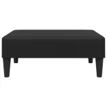 fekete műbőr lábzsámoly 77x55x31 cm