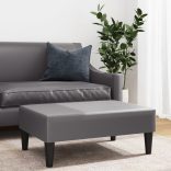 szürke műbőr lábzsámoly 77x55x31 cm