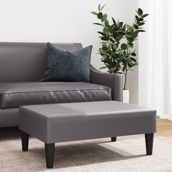 szürke műbőr lábzsámoly 77x55x31 cm