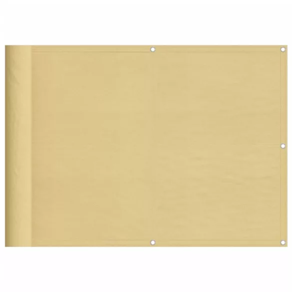 homokszínű 100% oxford poliészter erkélyparaván 75 x 300 cm