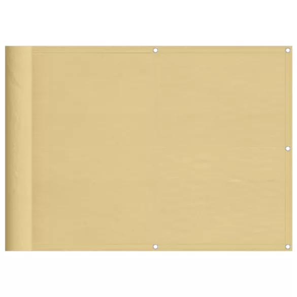 homokszínű 100% oxford poliészter erkélyparaván 75 x 400 cm