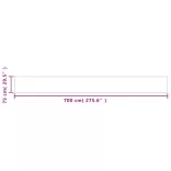 homokszínű 100% oxford poliészter erkélyparaván 75 x 700 cm