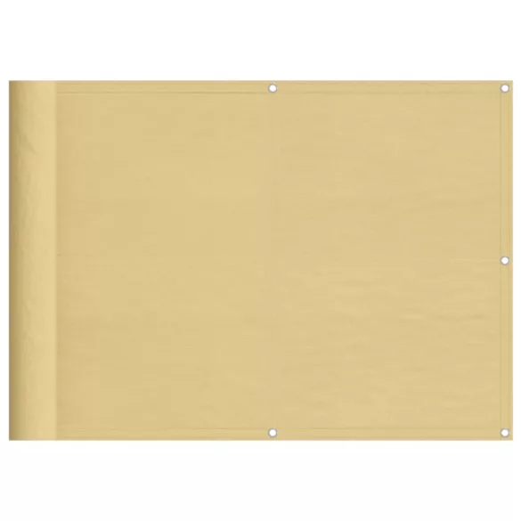 homokszínű 100% oxford poliészter erkélyparaván 75 x 800 cm