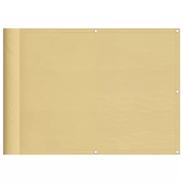 homokszínű 100% oxford poliészter erkélyparaván 75 x 1000 cm