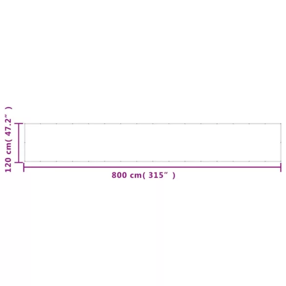 homokszínű 100% oxford poliészter erkélyparaván 120 x 800 cm