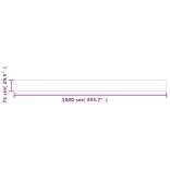 fehér 100% oxford poliészter erkélyparaván 75 x 1000 cm