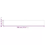 fehér 100% oxford poliészter erkélyparaván 90 x 700 cm