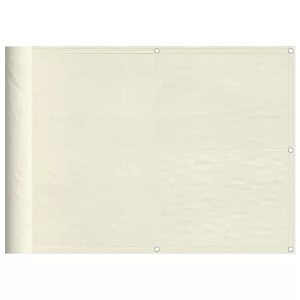 krémszínű 100% oxford poliészter erkélyparaván 75 x 1000 cm